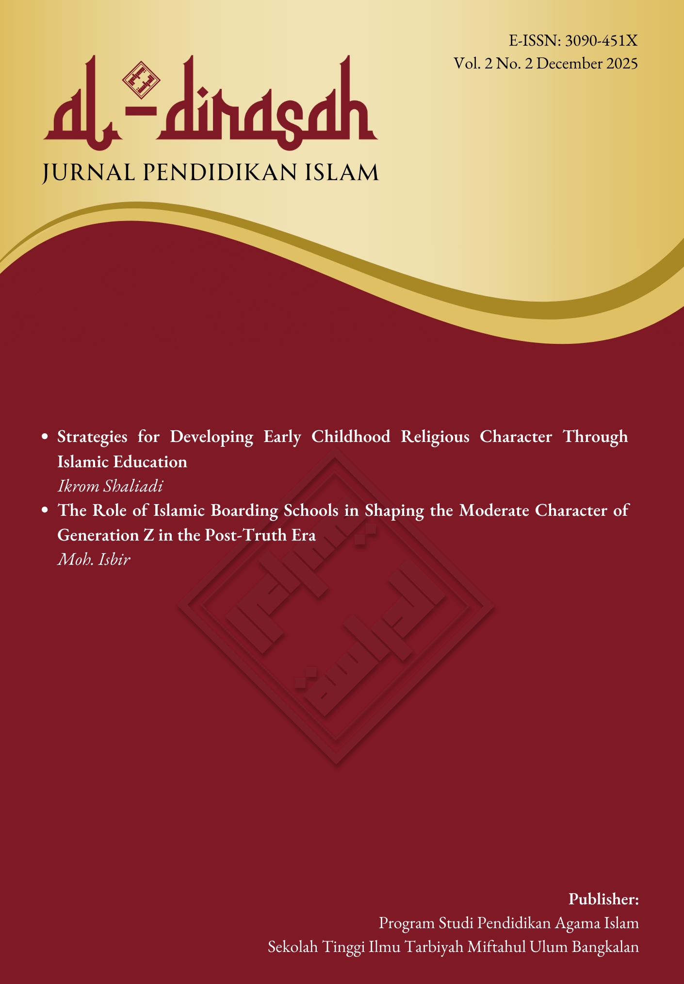 					View Vol. 2 No. 2 (2025): Jurnal Pendidikan Islam
				