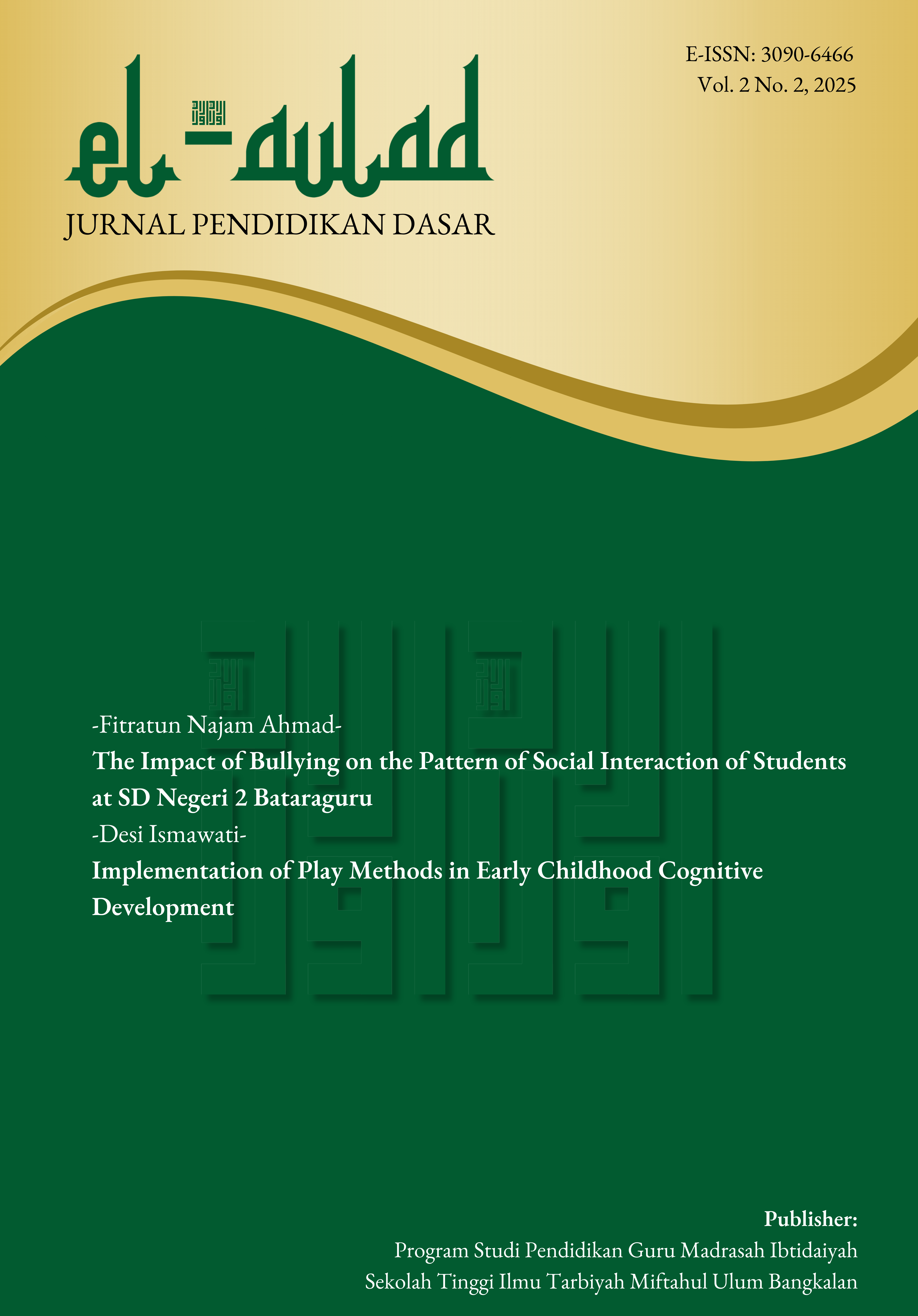 					View Vol. 2 No. 2 (2025): el-Aulad: Jurnal Pendidikan Dasar
				